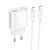 Мережевий зарядний пристрій з кабелем HOCO C109A(PD20W+QC3.0) Fighter PD20W+QC3.0 charger set(C to C) White 861563556 фото