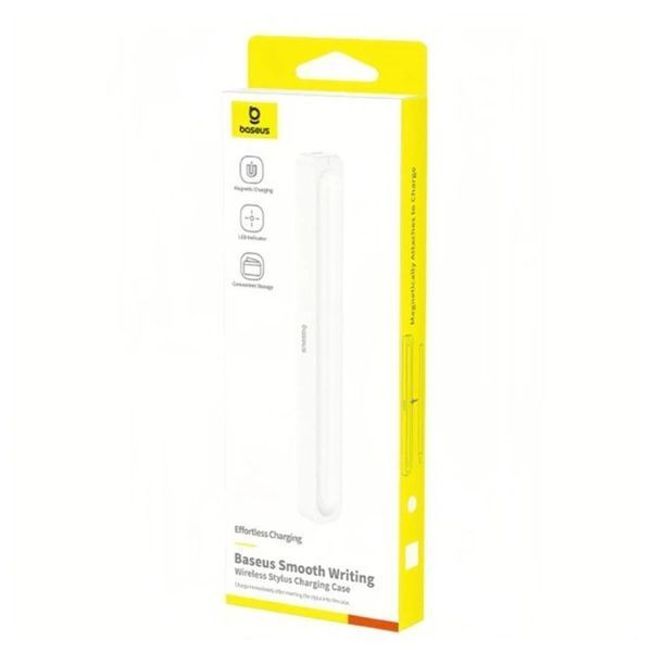 Кейс для зарядки стилуса Baseus Smooth Writing Stylus Wireless Charging Case Moon White (With Simple Charging Cable Type-C 3A 0.3m) 609512684 фото