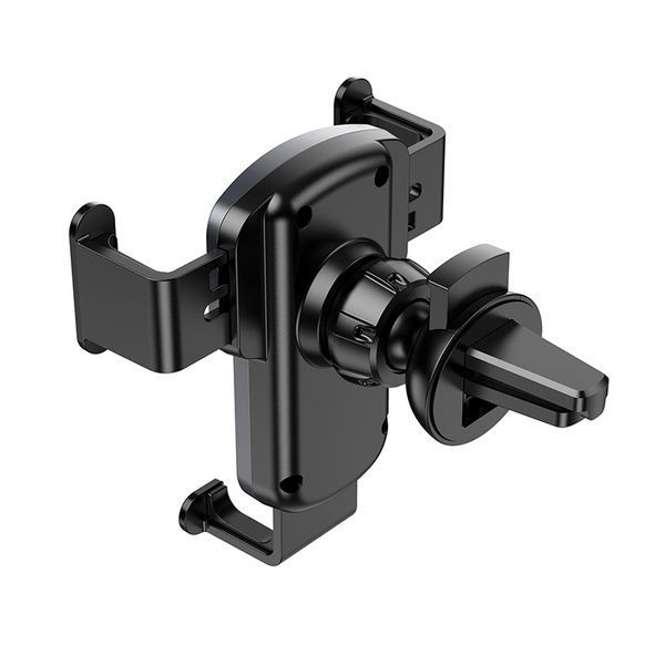 Автотримач для телефона HOCO CA103 vertical and horizontal air outlet gravity car holder Black Metal Gray 224297632 фото