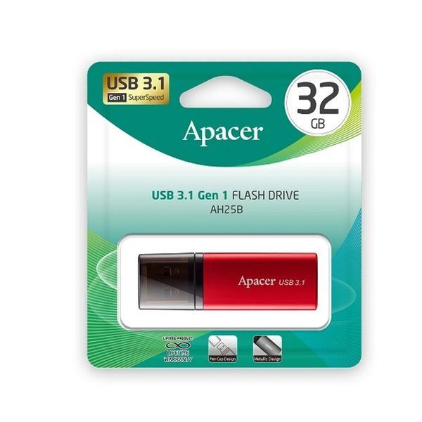 Флеш-накопитель Apacer USB 3.2 Gen 1 AH25B 32Gb Red 446283079 фото