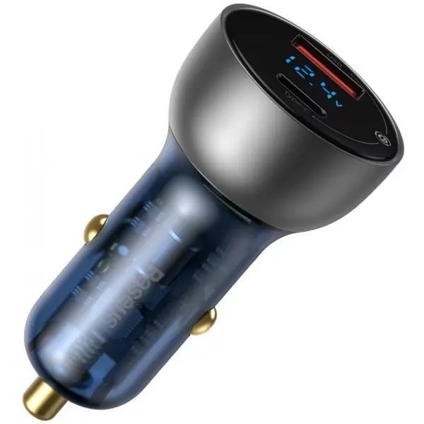Автомобильное зарядное устройство Baseus Particular Digital Display QC+PPS Dual Quick Charger Car Charger 65W Shallow tarnish 114838914 фото