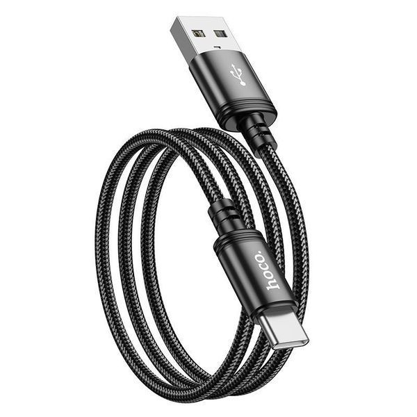 Кабель HOCO X89 Wind charging data cable Type-C Black 931866991 фото
