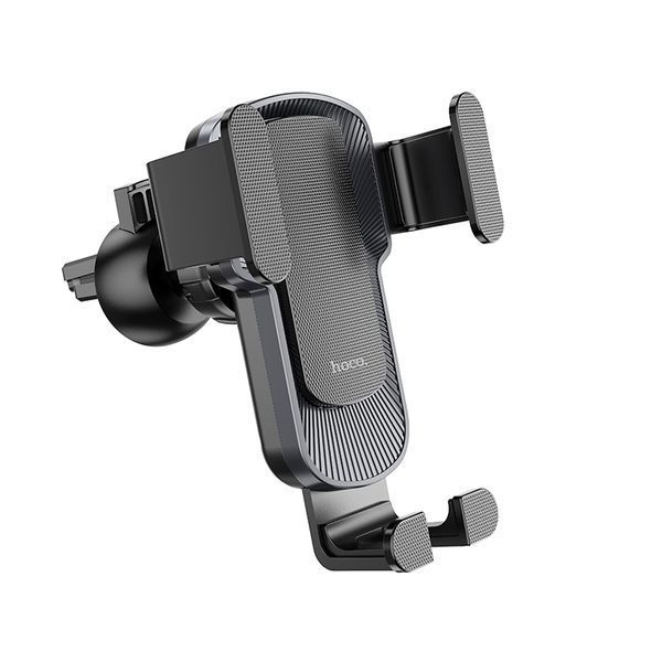 Автотримач для телефона HOCO CA103 vertical and horizontal air outlet gravity car holder Black Metal Gray 224297632 фото