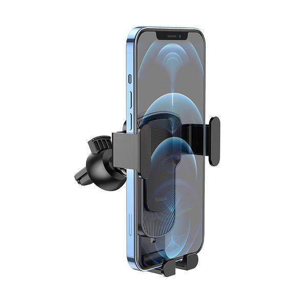 Автотримач для телефона HOCO CA103 vertical and horizontal air outlet gravity car holder Black Metal Gray 224297632 фото