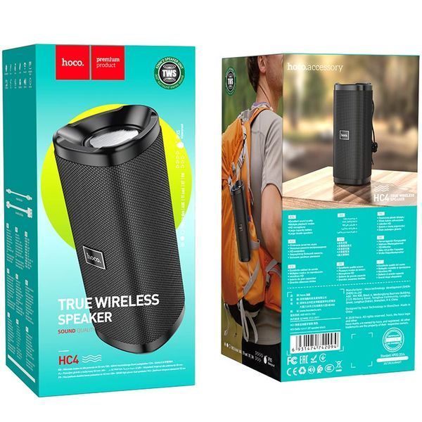 Портативна колонка HOCO HC4 Bella sports BT speaker, 5W, Black 731879988 фото