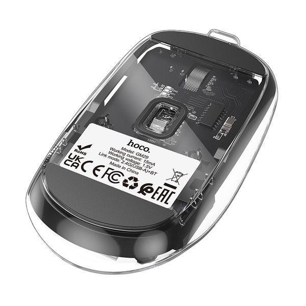 Миша HOCO GM29 Mysterious dual-mode silent wireless mouse Dark Night Black 716812182 фото