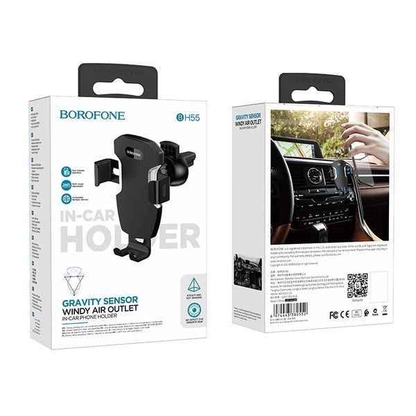 Автодержатель для телефона BOROFONE BH55 Fenix air outlet gravity holder 589342196 фото