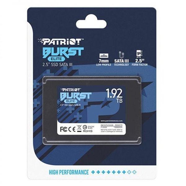 Накопитель SSD Patriot Burst Elite 1920GB 2.5" 7mm SATAIII TLC 3D 912267710 фото