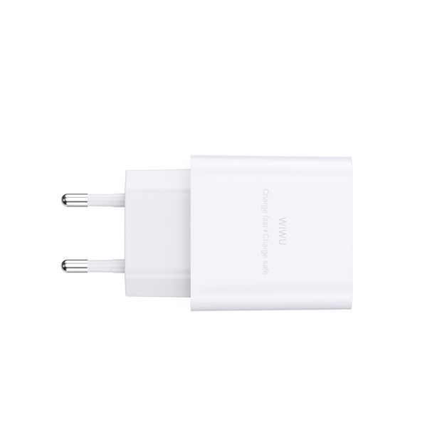 Мережевий зарядний пристрій з кабелем WIWU 2.4A Essen GaN Fast Charger Combo with A-M cable Wi-G023 A-M EU White 115067239 фото