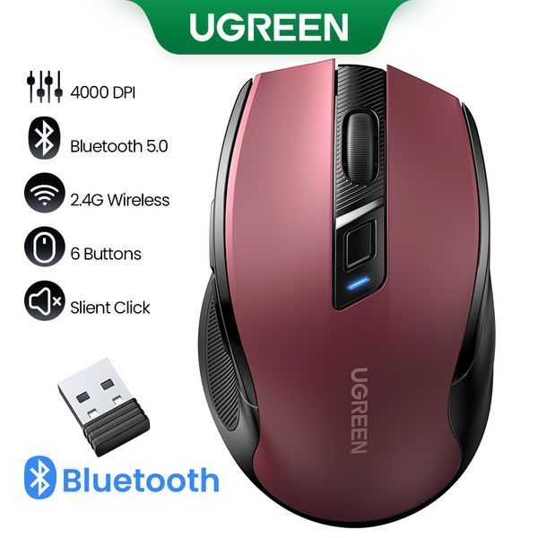 Манипулятор мышь беспроводная UGREEN MU006 Ergonomic Wireless Mouse Blue 866150854 фото