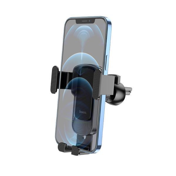 Автотримач для телефона HOCO CA103 vertical and horizontal air outlet gravity car holder Black Metal Gray 224297632 фото