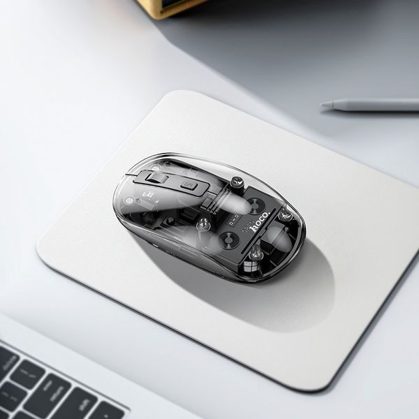 Миша HOCO GM29 Mysterious dual-mode silent wireless mouse Dark Night Black 716812182 фото