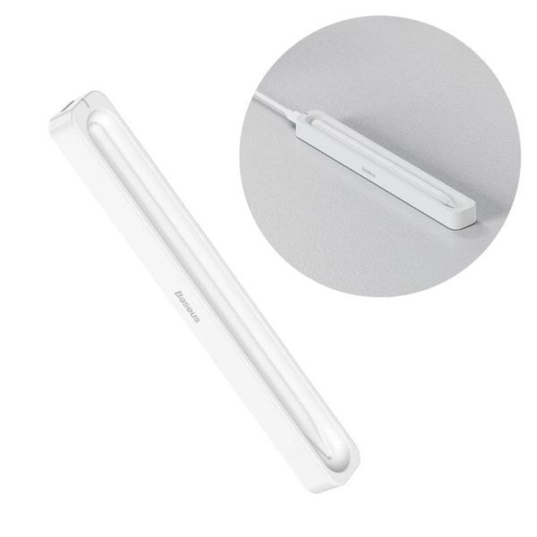 Кейс для зарядки стилуса Baseus Smooth Writing Stylus Wireless Charging Case Moon White (With Simple Charging Cable Type-C 3A 0.3m) 609512684 фото