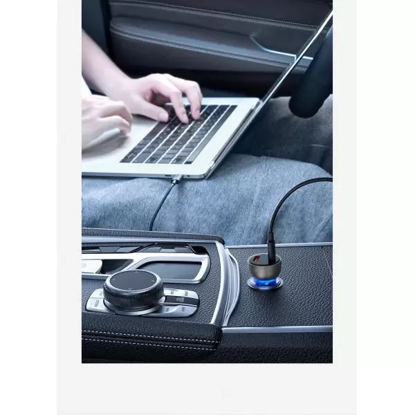 Автомобильное зарядное устройство Baseus Particular Digital Display QC+PPS Dual Quick Charger Car Charger 65W Shallow tarnish 114838914 фото
