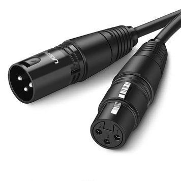 Аудіокабель UGREEN AV130 Cannon Male to Female Microphone Extension Audio Cable 1m (Black)(UGR-20708) 102601178 фото
