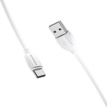 Кабель BOROFONE BX19 USB to Type-C 3A, 1m, PVC, TPE connectors, White 815705878 фото