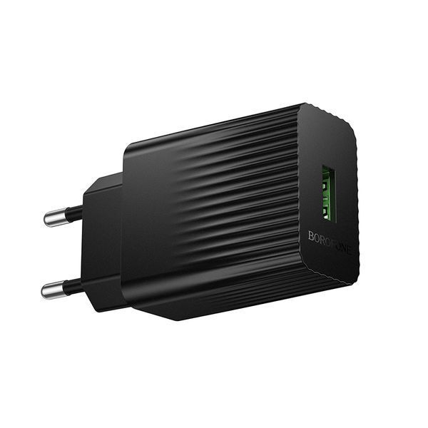 Мережевий зарядний пристрій BOROFONE BAS72A Source single port QC3.0 charger Black 480961755 фото