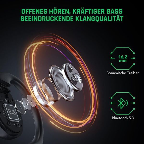 Бездротові навушники TWS Black Shark Open Bluetooth Earphones Black 653226925 фото