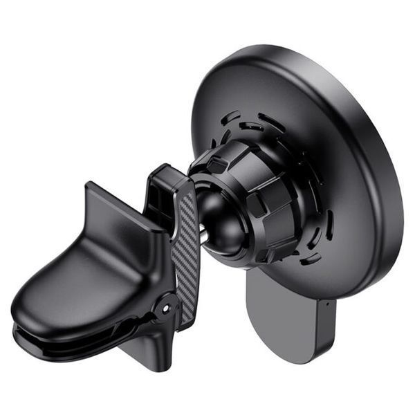 Автодержатель для телефона с БЗУ HOCO CA85 Ultra-fast magnetic wireless charging car holder Black 560986860 фото