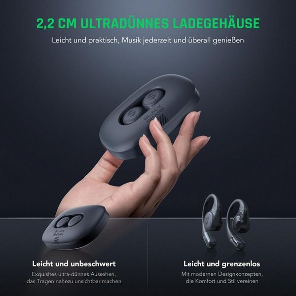 Бездротові навушники TWS Black Shark Open Bluetooth Earphones Black 653226925 фото