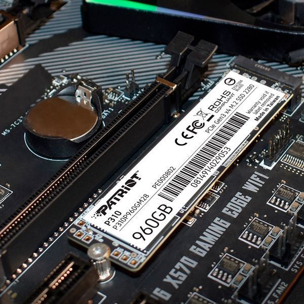 Накопичувач SSD M.2 Patriot P310 960GB NVMe 2280 PCIe 3.0x4 3D NAND TLC 873829517 фото