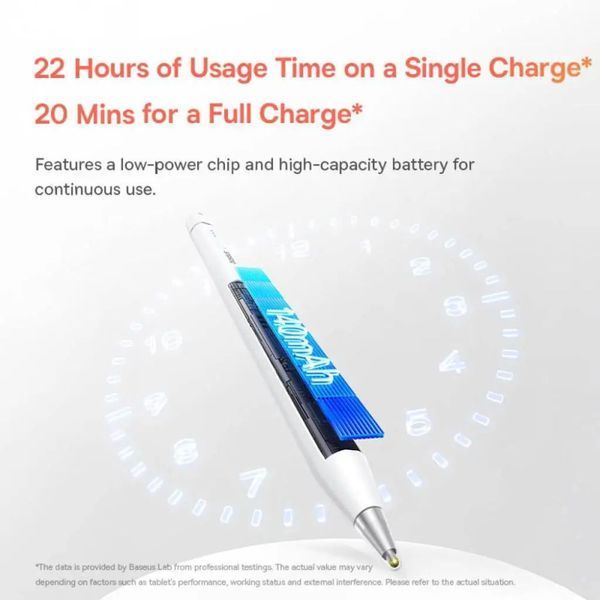 Стилус Baseus Wise Writing HN1 Universal Version Wired Charging 2-in-1 Stylus For HUAWEI/XIAOMI Moon White (With Type-C Cable*1 and Tip*1 and Palm Re 446250413 фото