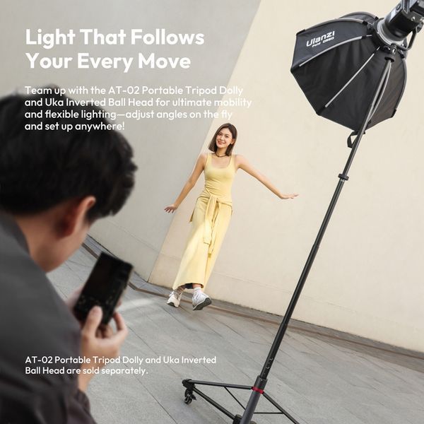 Стійка для світла складна Ulanzi AT-05 2M Heavy Duty Foldable Light Stand(48-200cm) Black 232672510 фото