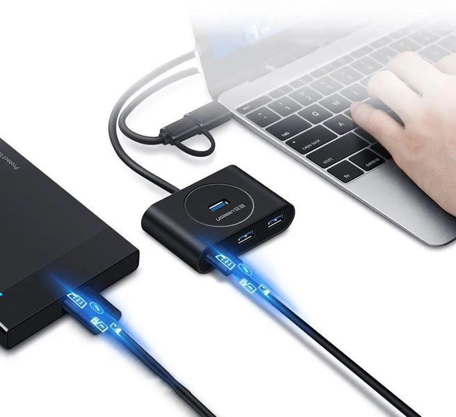 USB-хаб UGREEN USB 3.0 Hub 0.5m (Black) 662125935 фото