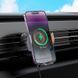 Автотримач для телефона з БЗП HOCO HW7 Transparent Discovery Edition wireless fast charging car holder(air outlet) Metal Gray 156383739 фото 8