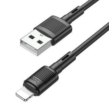 Кабель HOCO X83 USB to iP 2.4A, 1m, PVC, PVC connectors, Black 533489002 фото