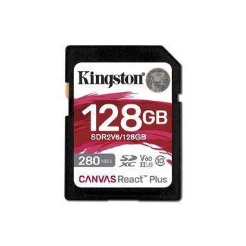 Карта памяти SDXC (UHS-II U3) Kingston Canvas React Plus 128Gb class 10 V60 (R280MB/s, W150MB/s) 932446090 фото