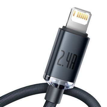 Кабель Baseus Crystal Shine Series Fast Charging Data Cable USB to iP 2.4A 2m Black 111762613 фото