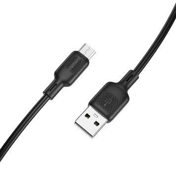 Кабель BOROFONE BX113 Lenny silicone charging data cable Micro(L=2M) Black 393652705 фото