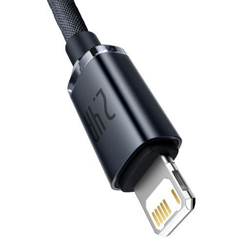 Кабель Baseus Crystal Shine Series Fast Charging Data Cable USB to iP 2.4A 2m Black 111762613 фото