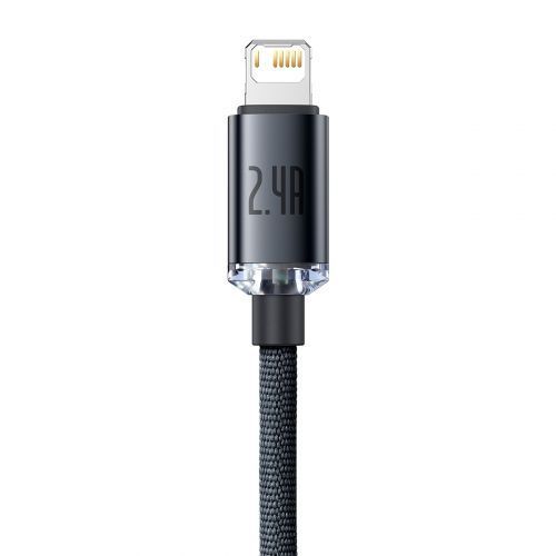 Кабель Baseus Crystal Shine Series Fast Charging Data Cable USB to iP 2.4A 2m Black 111762613 фото