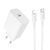 Мережевий зарядний пристрій BOROFONE BA107A Stellar single port PD30W charger set (C to iP) (EU) White 140831709 фото