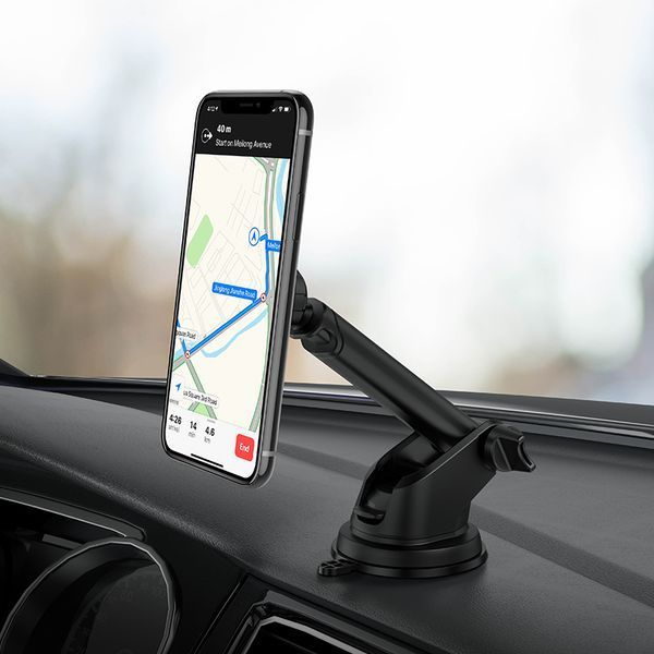 Автодержатель для телефона HOCO CA67 Sagittarius series stretch magnetic car holder Black 995765283 фото