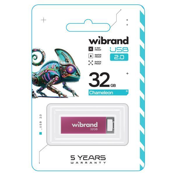Флеш-накопичувач Wibrand USB 2.0 Chameleon 32Gb Pink 510876478 фото