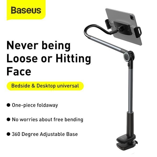 Держатель для мобiльного Baseus Otaku life rotary adjustment lazy holder Pro（Applicable for phone/ ipad) gray 921516569 фото