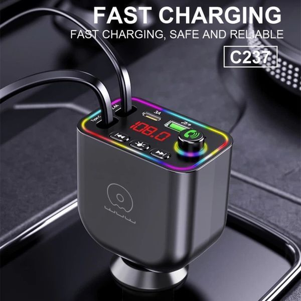 АЗП с FM-модулятором WUW-C237 black 109307946 фото