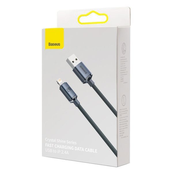Кабель Baseus Crystal Shine Series Fast Charging Data Cable USB to iP 2.4A 2m Black 111762613 фото