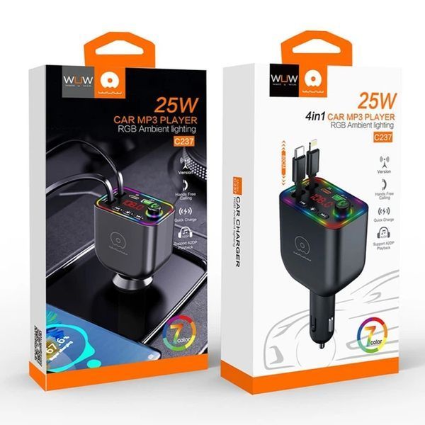 АЗП с FM-модулятором WUW-C237 black 109307946 фото