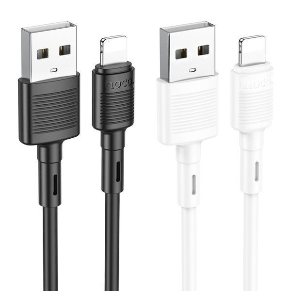 Кабель HOCO X83 USB to iP 2.4A, 1m, PVC, PVC connectors, Black 533489002 фото