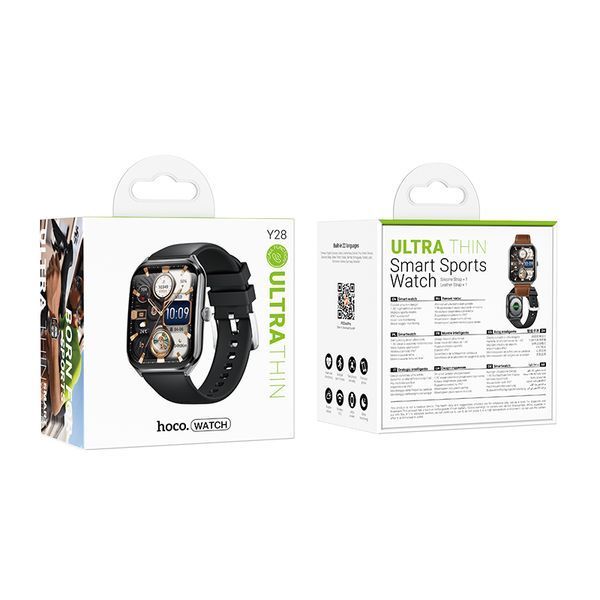 Смарт-годинник HOCO Y28 AMOLED 49mm. 200 mAh. IP67 Smart sports watch (call version) Black 690424597 фото
