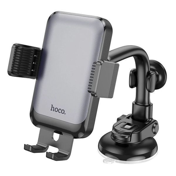 Автодержатель для телефона HOCO H27 Rock push-type car holder(center console) Black gray 487412033 фото