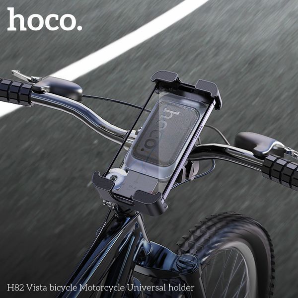 Вело/Мото держатель для телефона HOCO H82 Vista bicycle Motorcycle Universal holder Black Metal Gray 377676567 фото