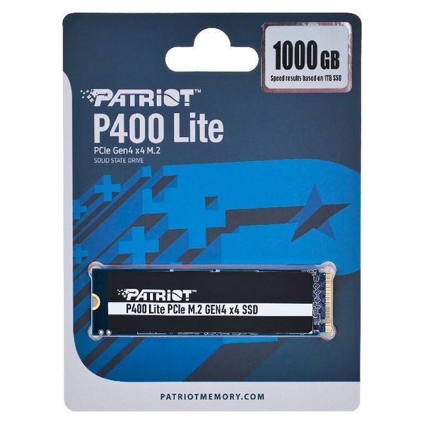 Накопитель SSD M.2 Patriot P400 Lite 1TB NVMe 1.4 2280 Gen 4x4, 2700/3500 3D TLC 751618467 фото
