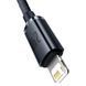 Кабель Baseus Crystal Shine Series Fast Charging Data Cable USB to iP 2.4A 2m Black 111762613 фото 4