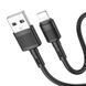 Кабель HOCO X83 USB to iP 2.4A, 1m, PVC, PVC connectors, Black 533489002 фото 3
