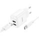 Сетевое зарядное устройство с кабелем HOCO C141A Smart dual-port charger set(Type-C) White 650617687 фото 1